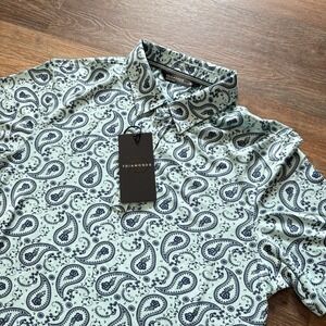 NWT Men's 7 Diamonds Palmer Paisley Golf Polo Shirt 4 Way‎ Stretch Size M